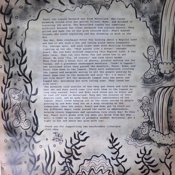 NEW TIKI TONY LAGOON MERMAID DISNEY PETER PAN LIMITED EDITION CERAMIC TIKI MUG - Picture 12 of 15